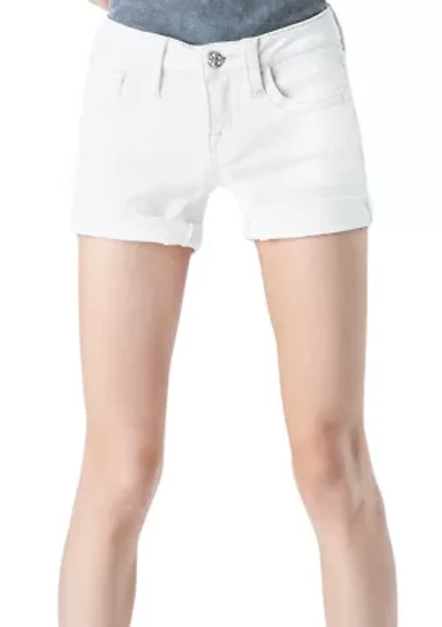 Girls 7-16 Embroidered Wings Shorts
