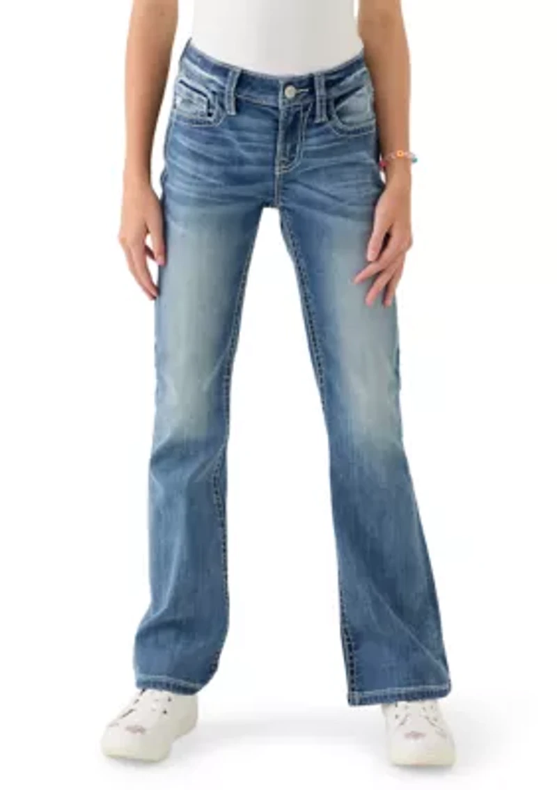 Girls 7-16 Wings Pocket Jeans