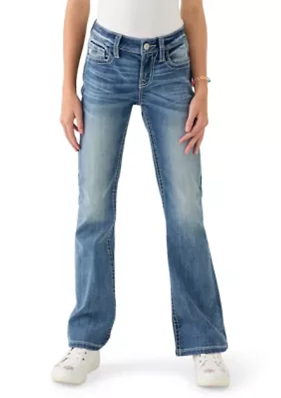 Girls 7-16 Wings Pocket Jeans