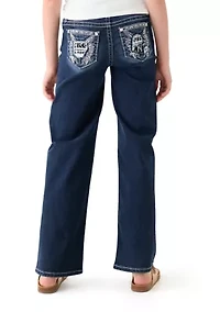 Girls 7-16 Wings Bootcut Jeans