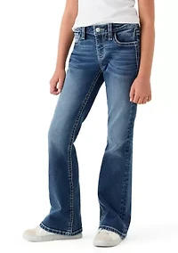 Girls 7-16 Cross Pocket Bootcut Jeans