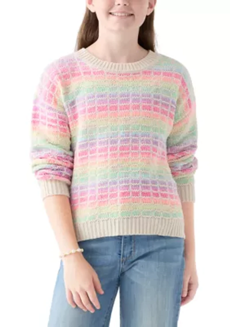 Girls 7-16 Ombré Stripe Sweater