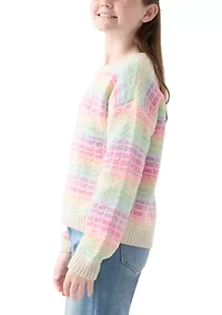 Girls 7-16 Ombré Stripe Sweater