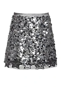 Girls 7-16 Sequined Mini Skirt with Stars