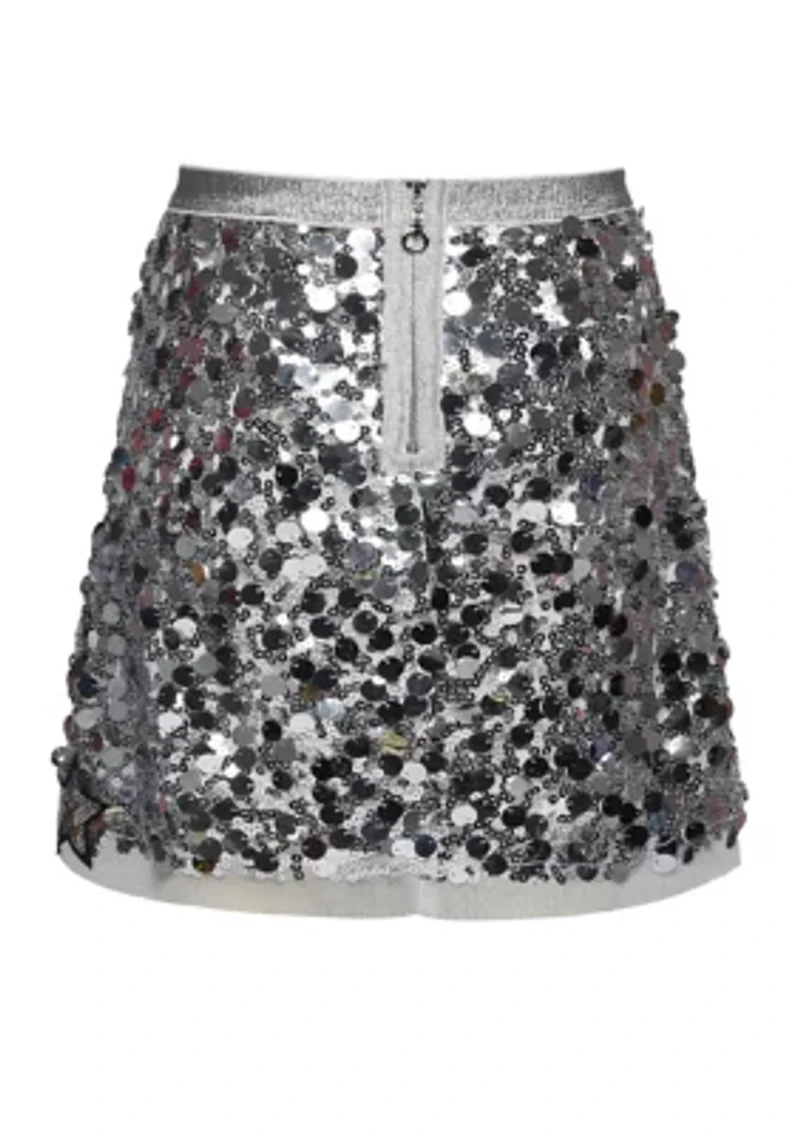 Girls 7-16 Sequined Mini Skirt with Stars