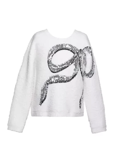 Girls 7-16 Knit Pullover Sweater with Sequins