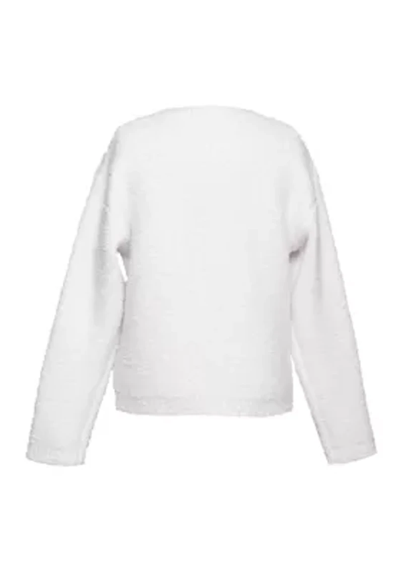 Girls 7-16 Knit Pullover Sweater with Sequins