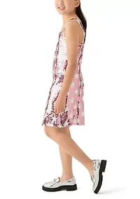 Girls 7-16 Allover Sequin Star Dress