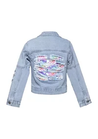 Girls 7-16 Patchwork Denim Jacket