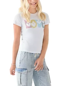 Girls 7-16 Bubble Love Stones Shirt