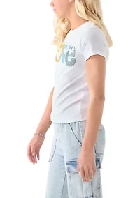 Girls 7-16 Bubble Love Stones Shirt