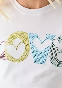 Girls 7-16 Bubble Love Stones Shirt
