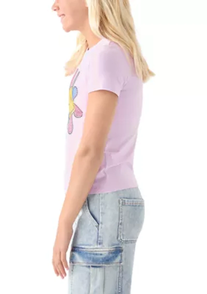Girls 7-16 Smiley Flower Shirt