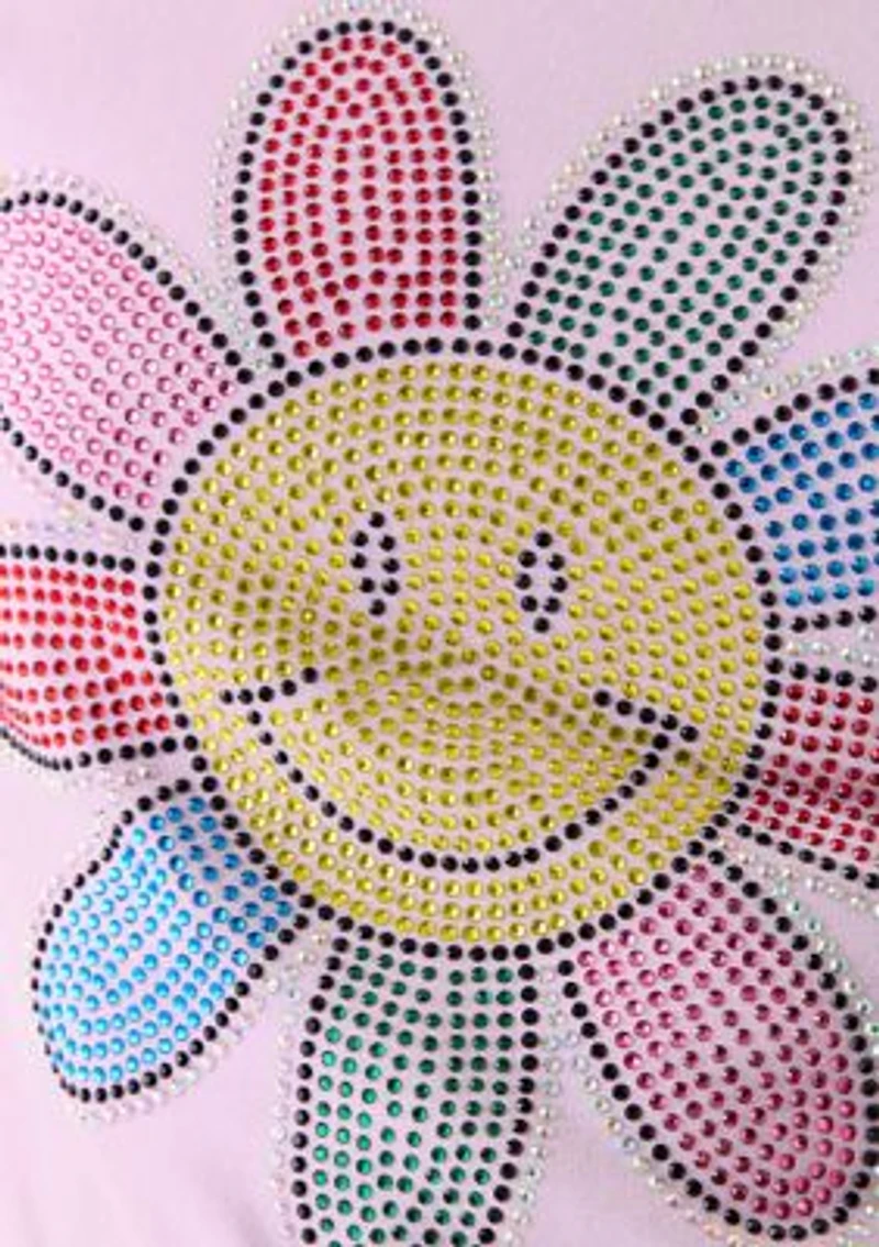 Girls 7-16 Smiley Flower Shirt