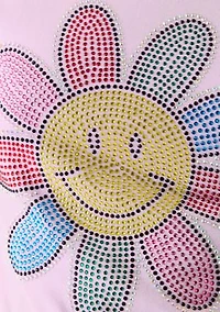Girls 7-16 Smiley Flower Shirt