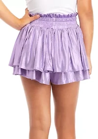 Girls 7-16 Shine Pliss Skort