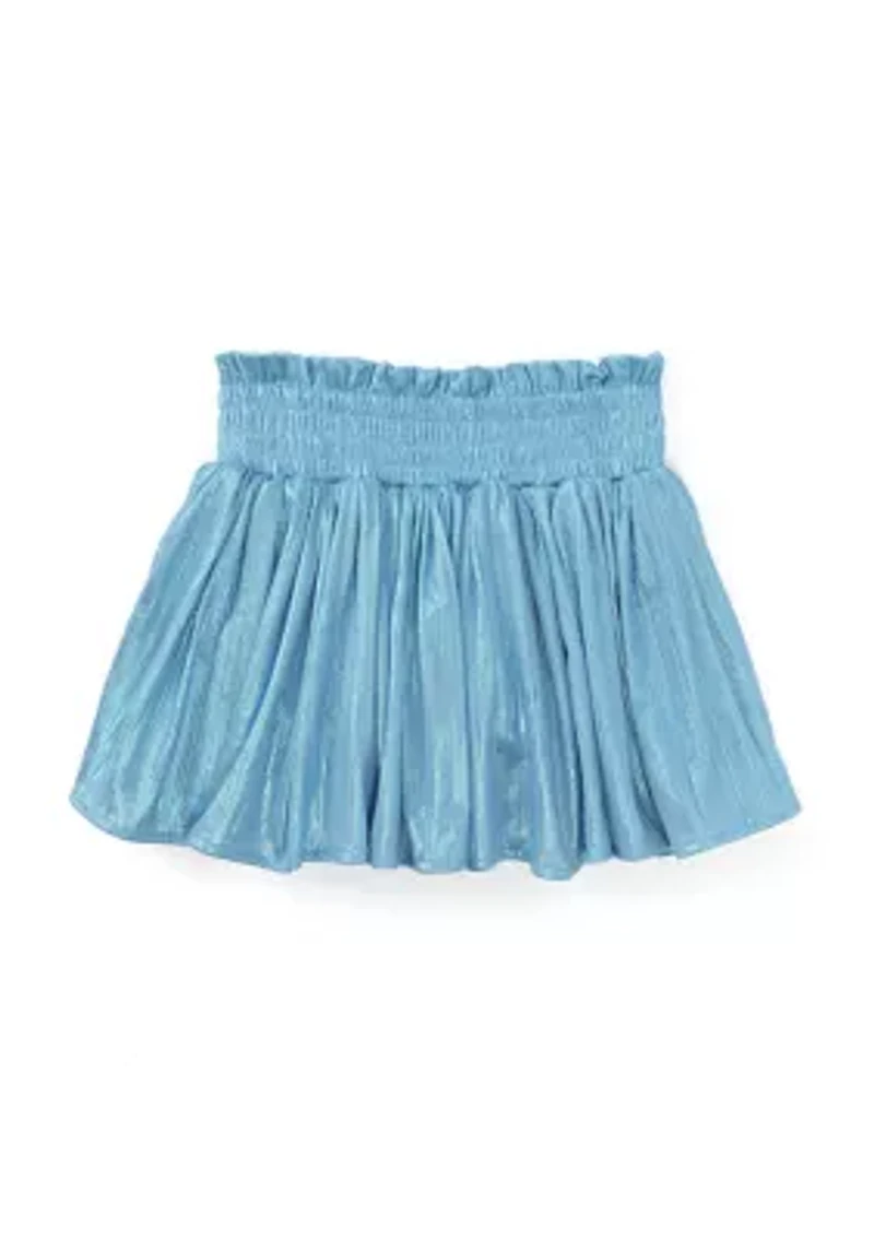 Girls 7-16 Plisse Shine Skort