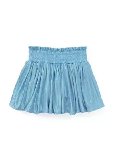 Girls 7-16 Plisse Shine Skort