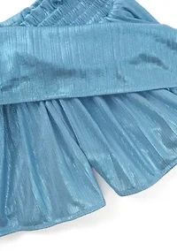 Girls 7-16 Plisse Shine Skort