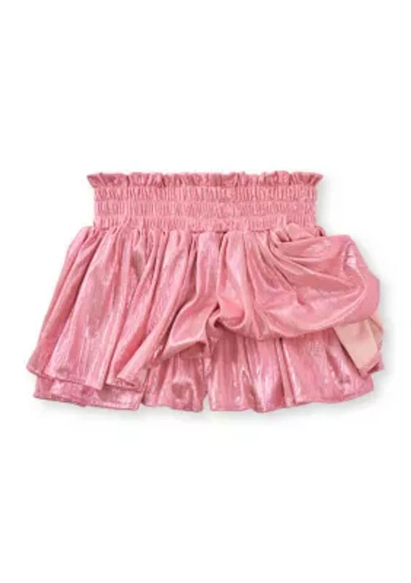 Girls 7-16 Plissé Shine Skort
