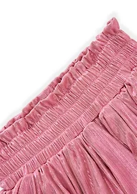 Girls 7-16 Plissé Shine Skort