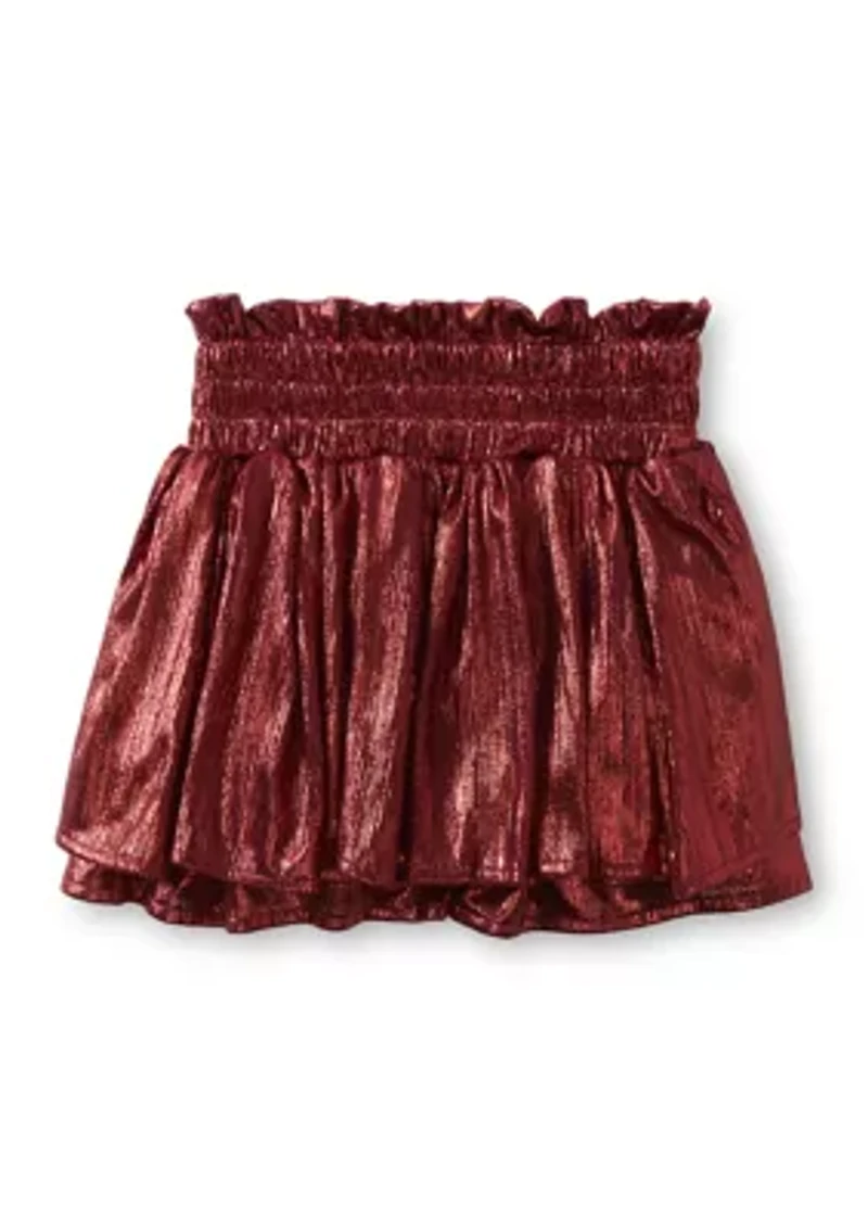 Girls 7-16 Plisse Shine Skort