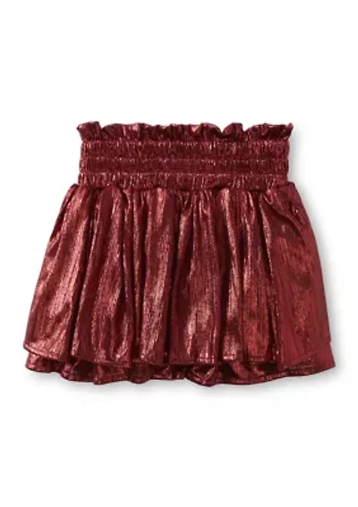 Girls 7-16 Plisse Shine Skort