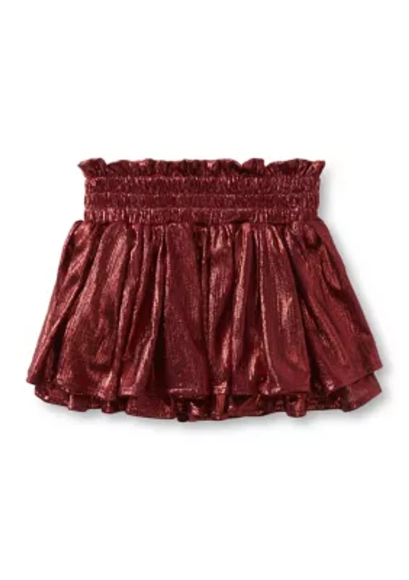 Girls 7-16 Plisse Shine Skort