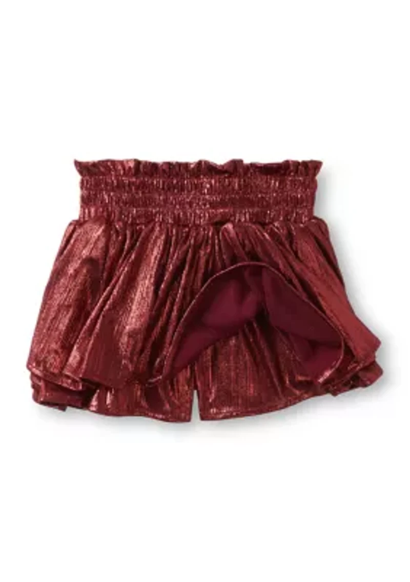 Girls 7-16 Plisse Shine Skort
