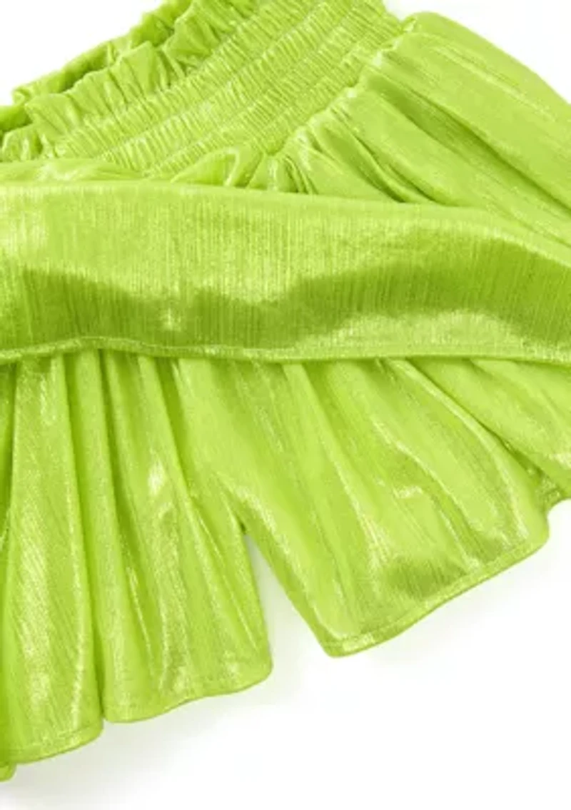 Girls 7-16 Plisse Shine Skort