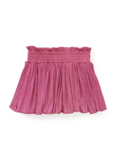 Girls 7-16 Plisse Shine Skirt