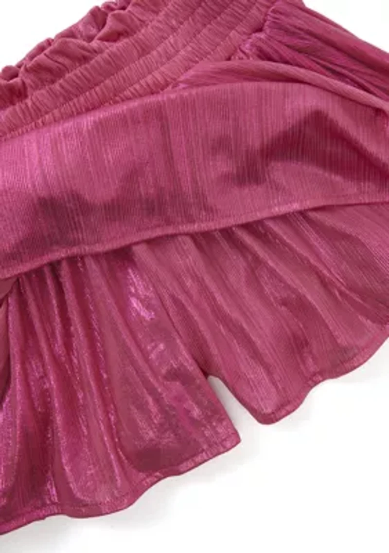 Girls 7-16 Plisse Shine Skirt