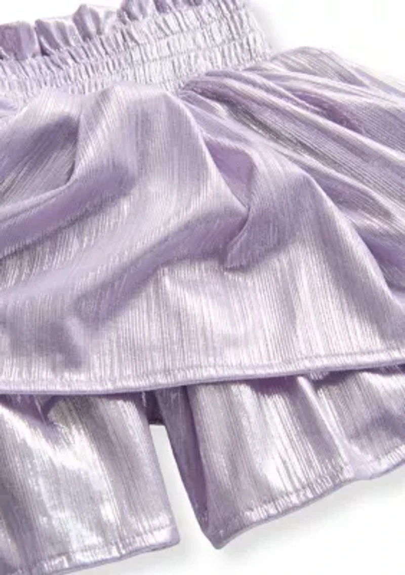 Girls 7-16 Plisse Shine Skort