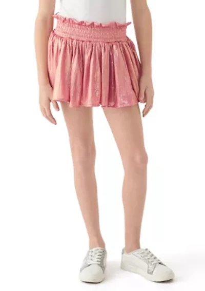 Girls 7-16 Plisse Shine Skort
