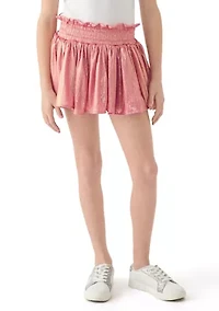 Girls 7-16 Plisse Shine Skort
