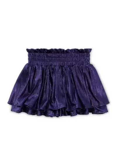 Girls 7-16 Plissé Shine Skort