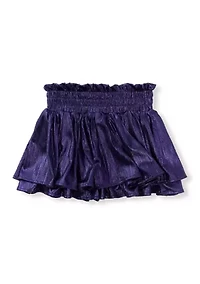 Girls 7-16 Plissé Shine Skort