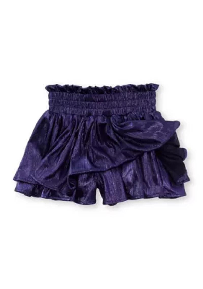 Girls 7-16 Plissé Shine Skort