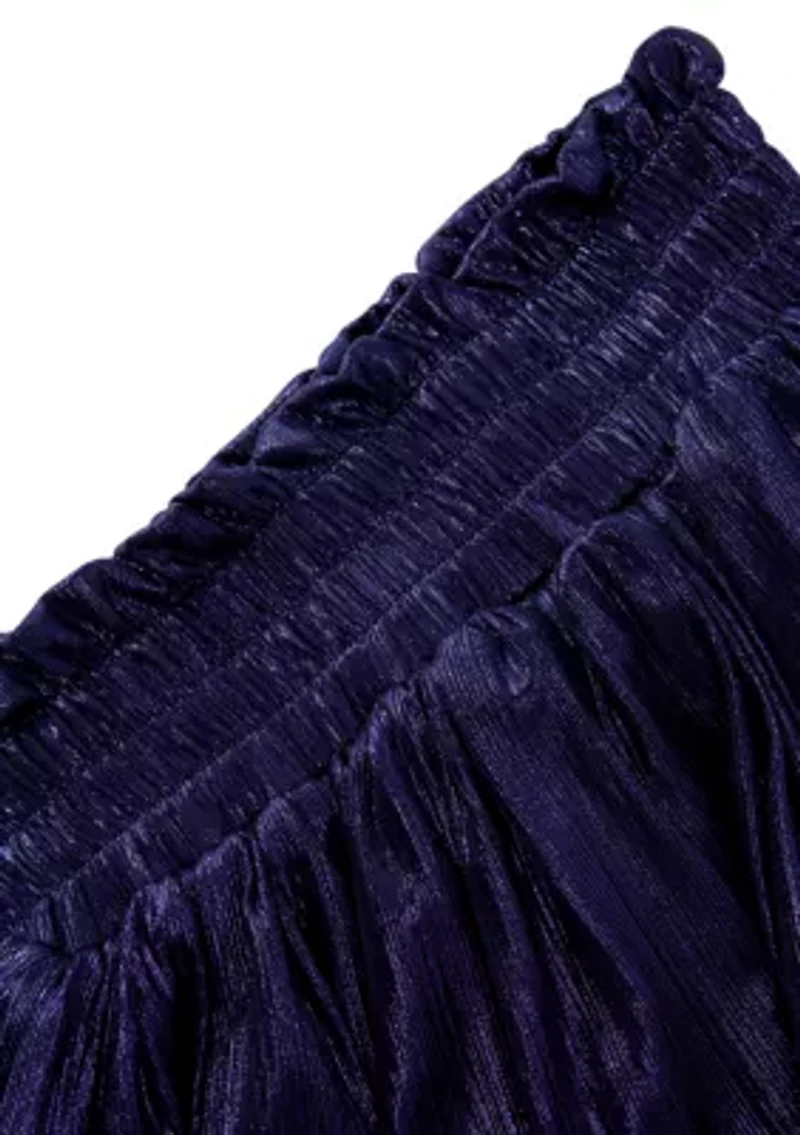 Girls 7-16 Plissé Shine Skort