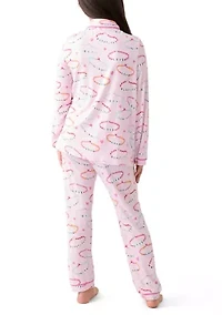 Girls 7-16 Friendship Bracelets 2 Piece Bamboo Lounge Set