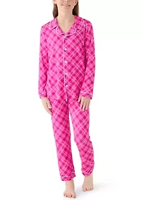 Girls 7-16 Plaid Print Pajama Set