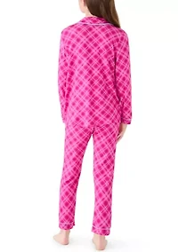 Girls 7-16 Plaid Print Pajama Set