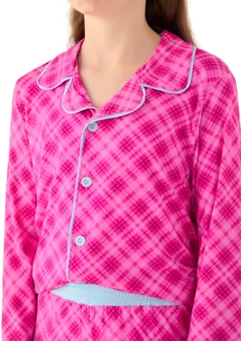 Girls 7-16 Plaid Print Pajama Set