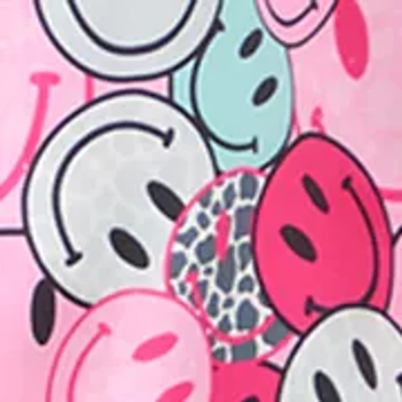 Girls 7-16 Smiley Print Coat Front Pants Set