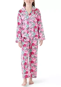 Girls 7-16 Smiley Print Coat Front Pants Set