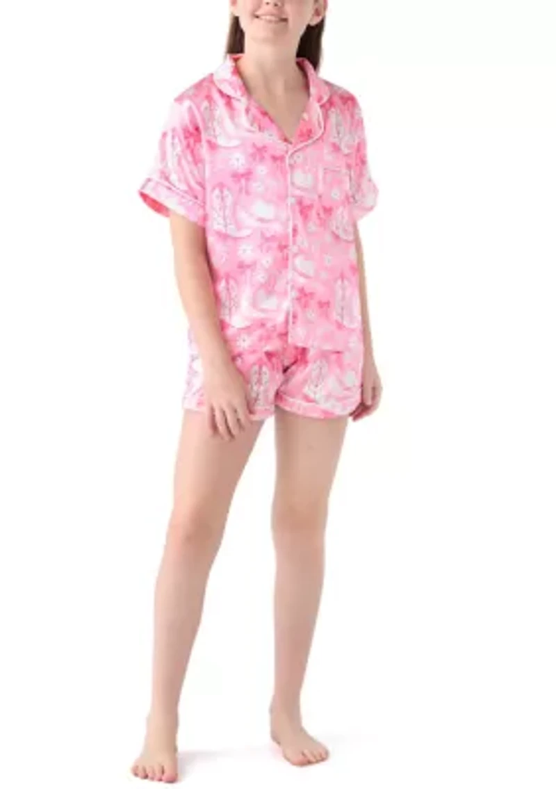 Girls 7-16 Cowgirl Printed Loungewear Set