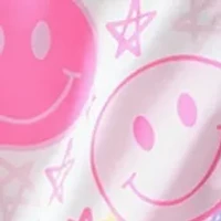 Girls 7-16 Smiley Face and Stars Lounge Set