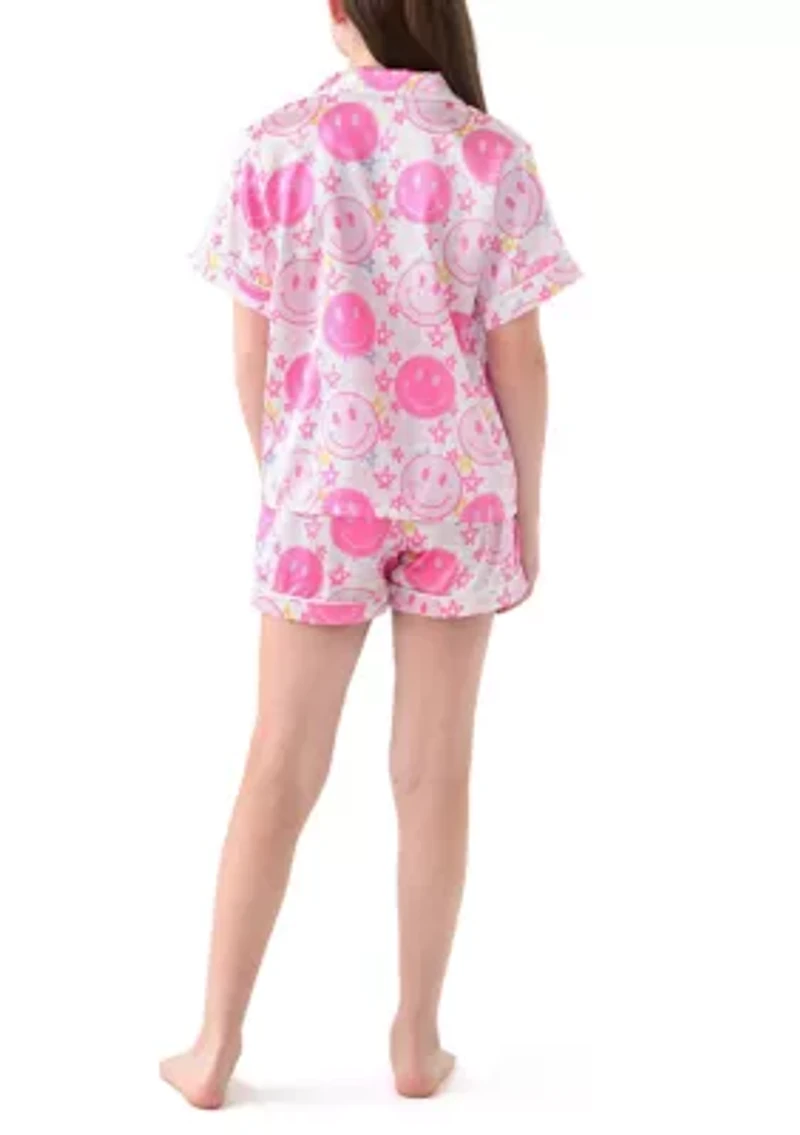 Girls 7-16 Smiley Face and Stars Lounge Set