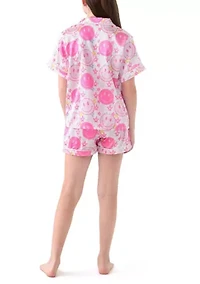 Girls 7-16 Smiley Face and Stars Lounge Set