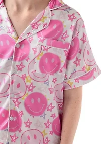 Girls 7-16 Smiley Face and Stars Lounge Set